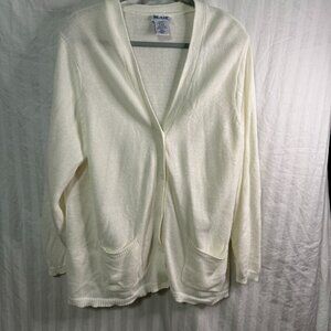 Blair Light weight Sweater Cream Color Size 2XL Buttons in Front